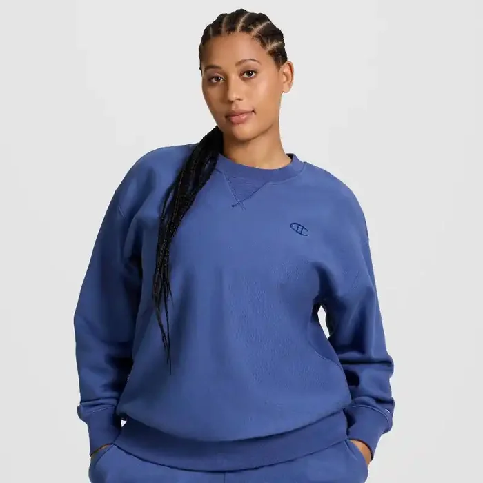 Champion Women‘s Fleece Pullover Sweatshirt – Blue L