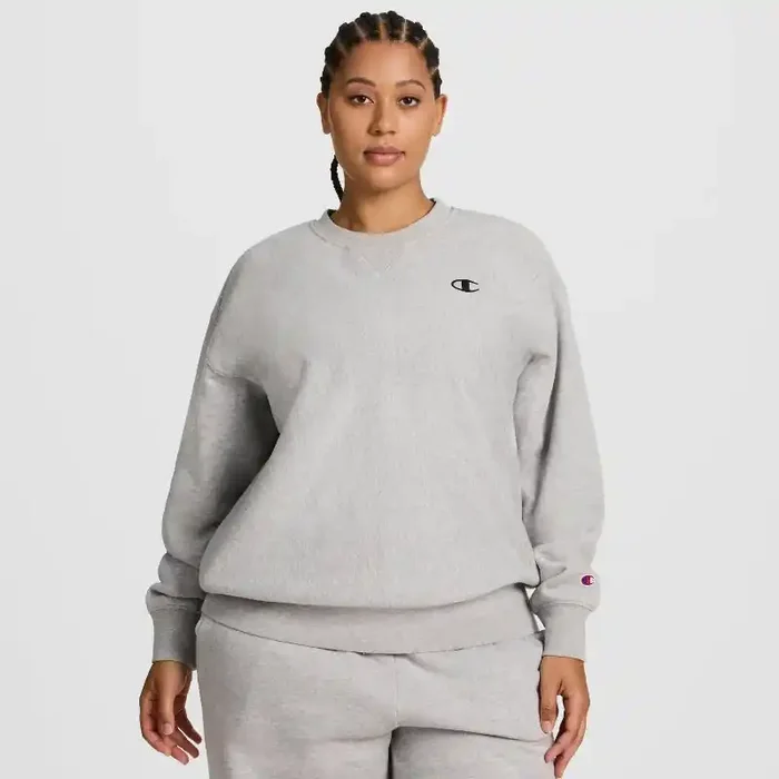 Champion Women‘s Fleece Pullover Sweatshirt – Heather Gray L