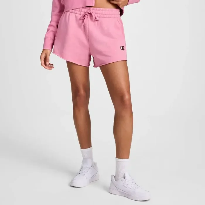 Champion Women‘s French Terry Pull-On Shorts – Pink XXL