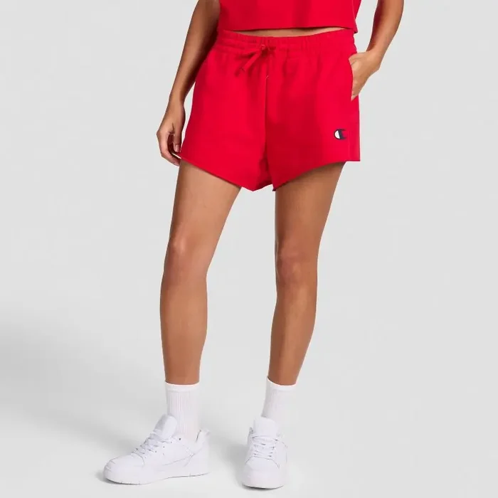 Champion Women‘s French Terry Pull-On Shorts – Red XXL