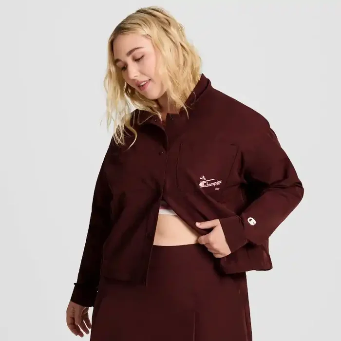 Champion Women‘s Snap Front Top – Maroon M