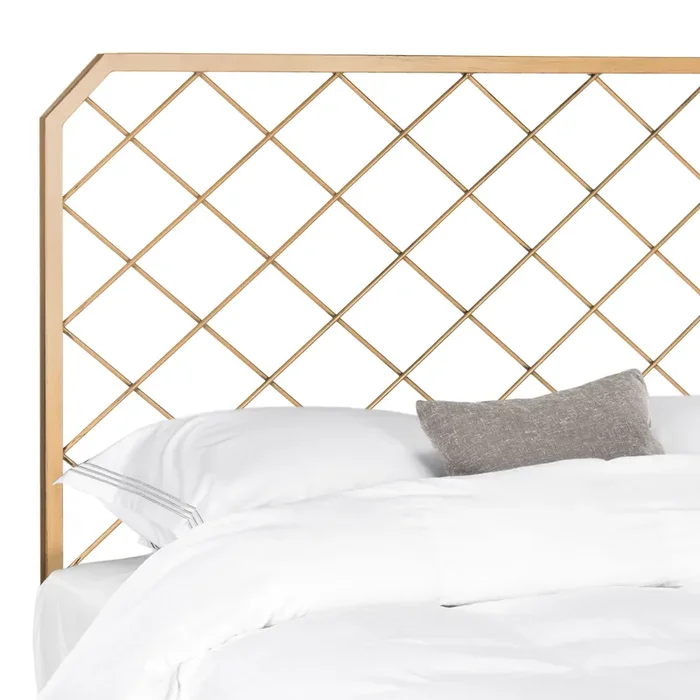 Chandler Antique Gold Diamond Queen Headboard