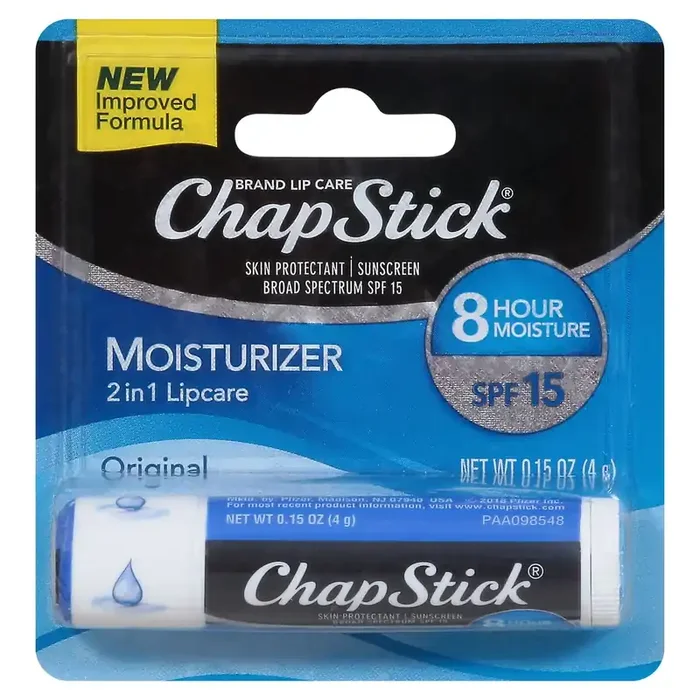 ChapStick Broad Spectrum SPF 15 Original Moisturizer 2 in 1 Lipcare 0.15 oz