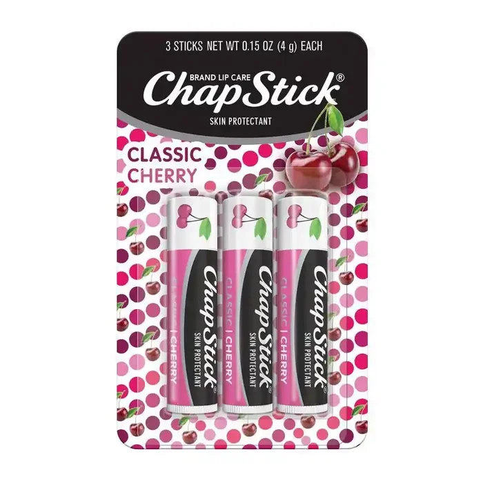 Chapstick Classic Lip Balm Blister Pack – Cherry – 3ct/0.45oz
