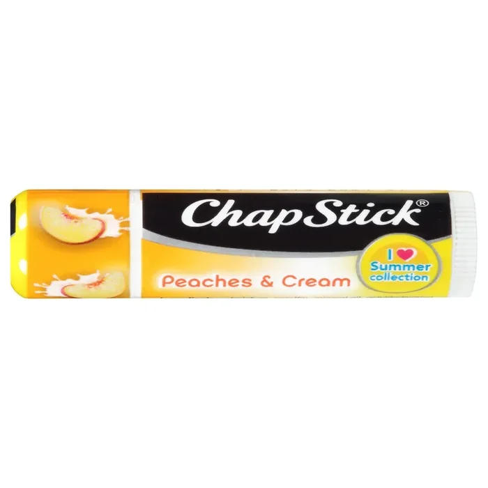ChapStick Peaches & Cream Flavored Lip Balm Sticks – 0.15 Oz, 1 Refill Pack of 12 Sticks