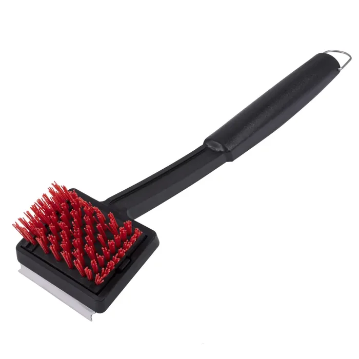Charbroil Safer Nylon Grill brush with 7.4-in Plastic Handle with Scraper Blade