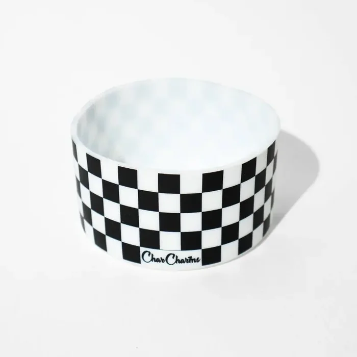 CharCharms Check Water Bottle Boot White/Black