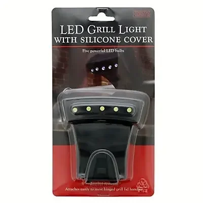 Charcoal Companion LED Grill Light with Black Silicone Cover