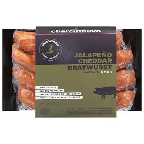 Charcutnuvo Jalapeno Cheddar Bratwurst – 10 Oz.