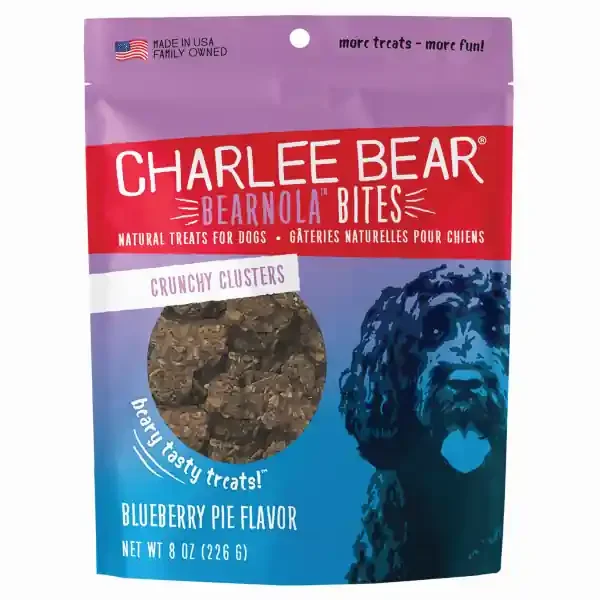 Charlee Bear Bearnola Bites Natural Dog Treats Blueberry Pie