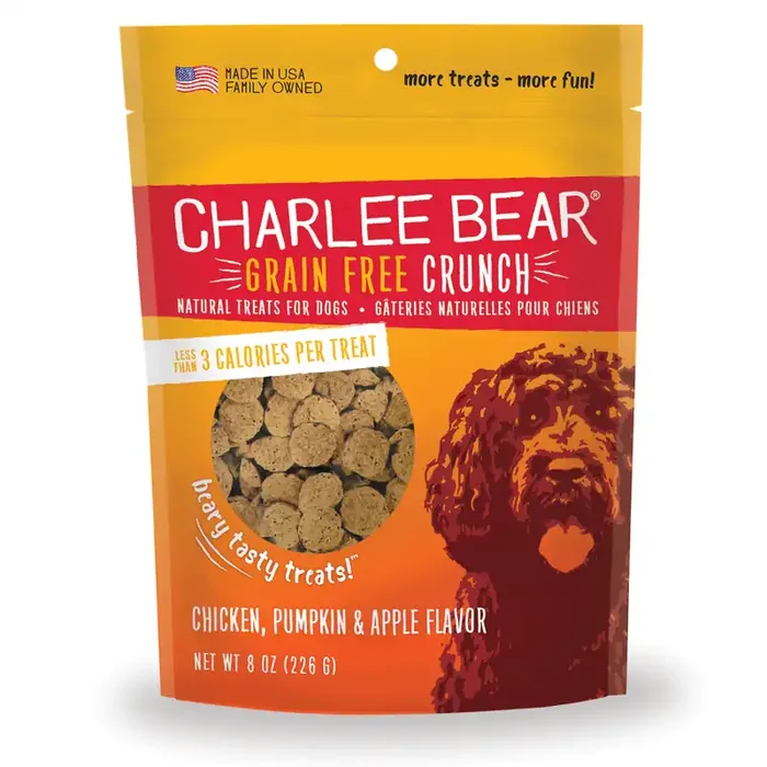 Charlee Bear Crunch Grain Free Dog Treats Chicken, Pumpkin, & Apple