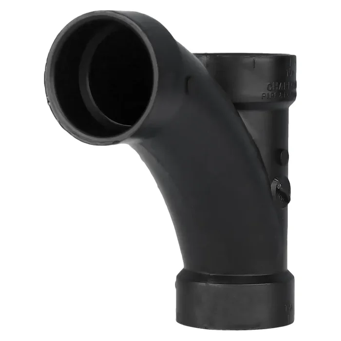 Charlotte Pipe 1-1/2-in ABS DWV Fitting, Black, Schedule 40, NSF Safety Listed, for Sanitary Drain, Waste, and Vent (DWV) Applications