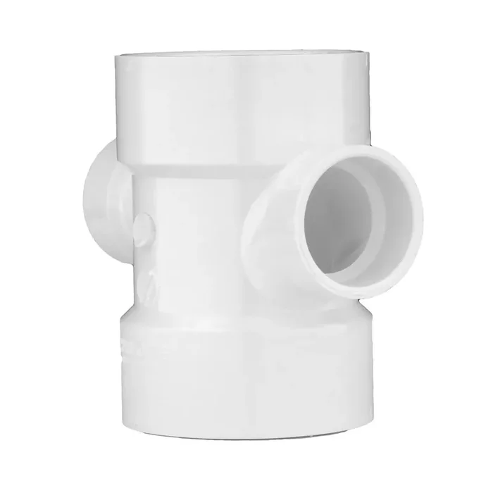 Charlotte Pipe 1-1/2-in PVC DWV Double Sanitary Tee