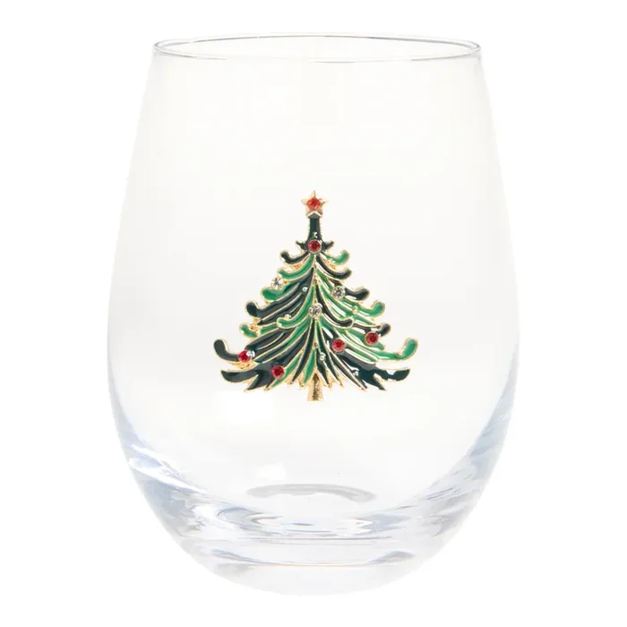 Charm Brooch Tree Stemless Wine Glass