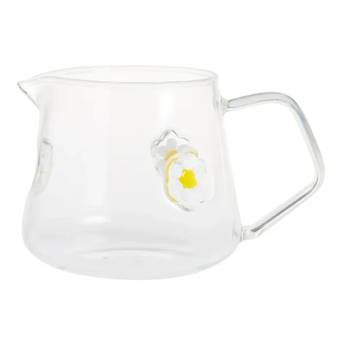 Charm Daisy Inlay Glass Creamer