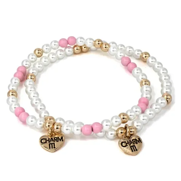 CHARM IT! 4MM GD PEARL BRACELET