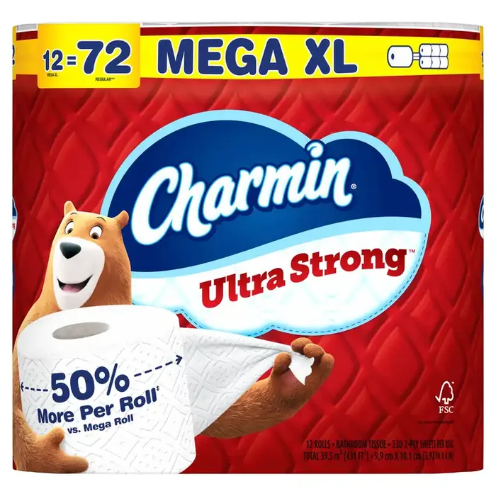 Charmin Ultra Strong Mega XL 12 -Pack 2-ply Toilet Paper