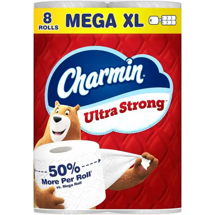 Charmin Ultra Strong Toilet Paper – 8 Mega XL Rolls