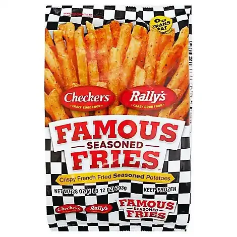 Checkers Rallys Famous Seasoned Fries Crispy French Fried Potatoes – 28 Oz