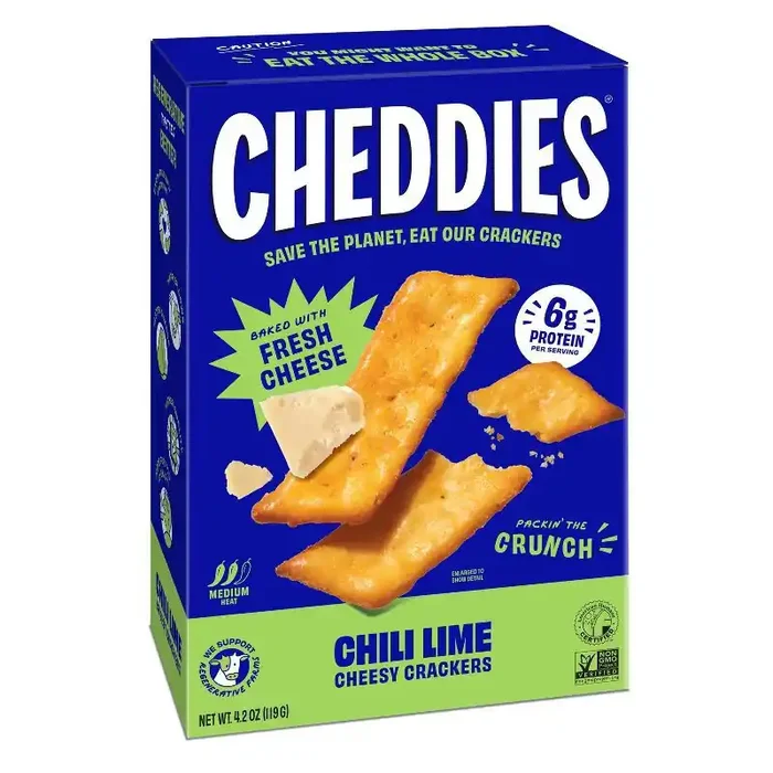 Cheddies Chili Lime Cracker – 4.2oz Box