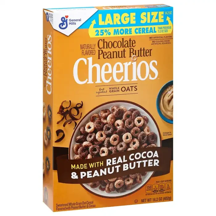 Cheerios Chocolate Peanut Butter Cheerios Breakfast Cereal, Large Size, 14.2 OZ