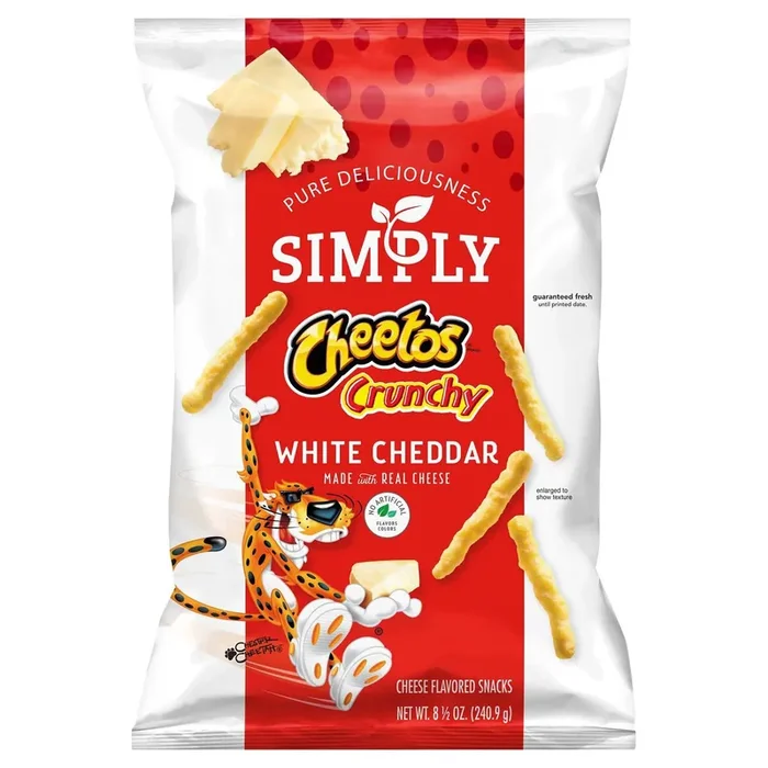Cheetos Cheese Flavored Snacks, Crunchy White Cheddar – 8.5 oz