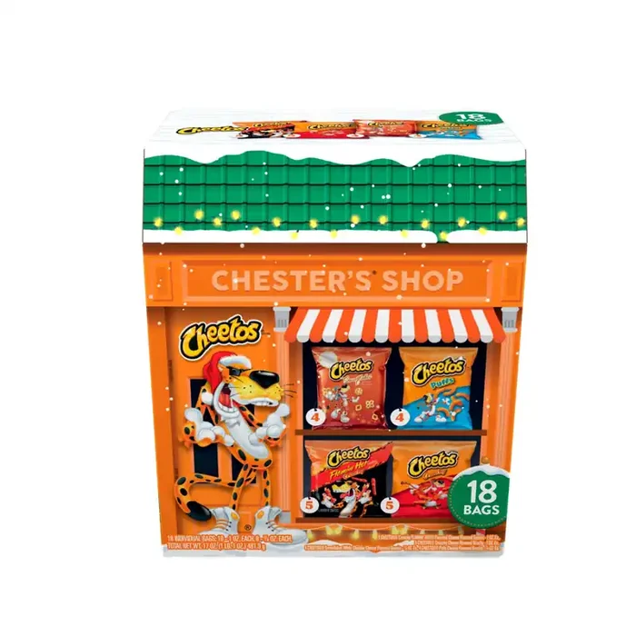 Cheetos Cheese Flavored Snacks Holiday House Mix Variety 17 Oz, 18 Count
