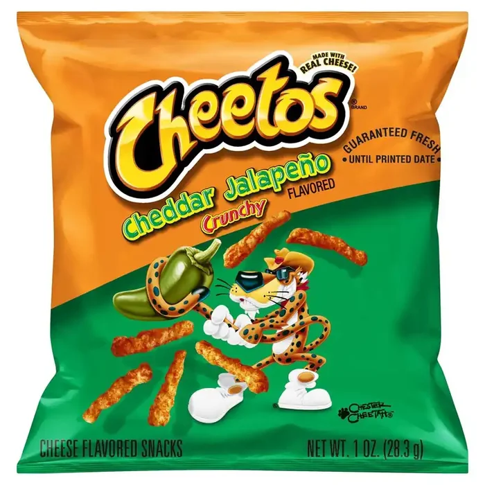 Cheetos Crunchy Cheese Flavored Snacks Cheddar Jalapeno 1 Oz