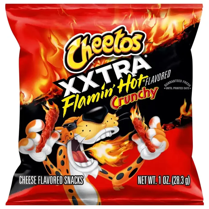Cheetos Crunchy Cheese Flavored Snacks Xxtra Flamin‘ Hot Flavored 1 Oz