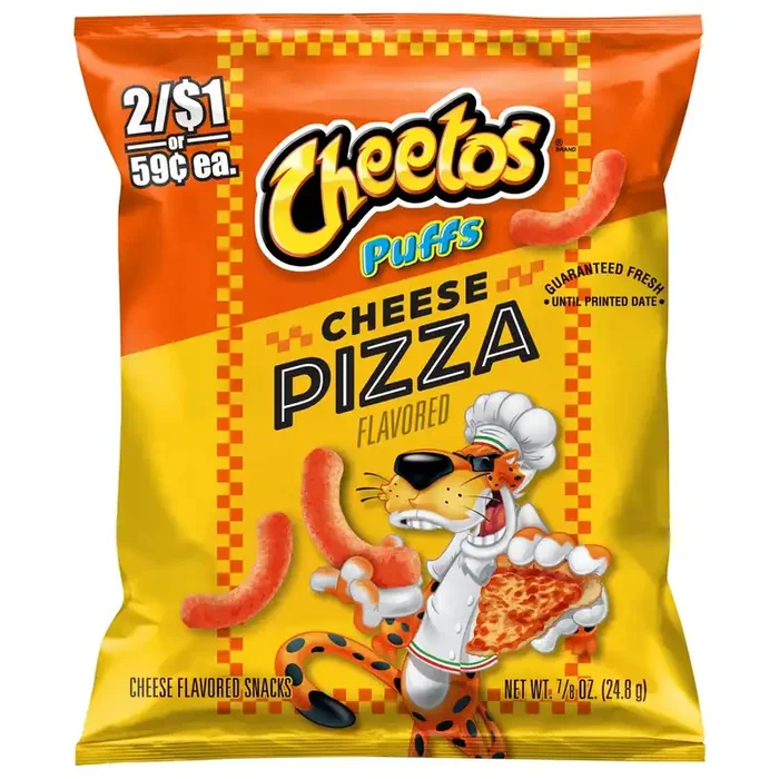Cheetos Puffs Cheese Flavored Snacks Cheese Pizza Flavored 7/8 Oz