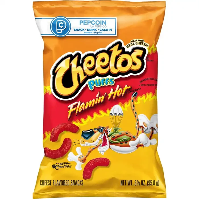 Cheetos Puffs Cheese Flavored Snacks Flamin‘ Hot 3 3/8 Oz