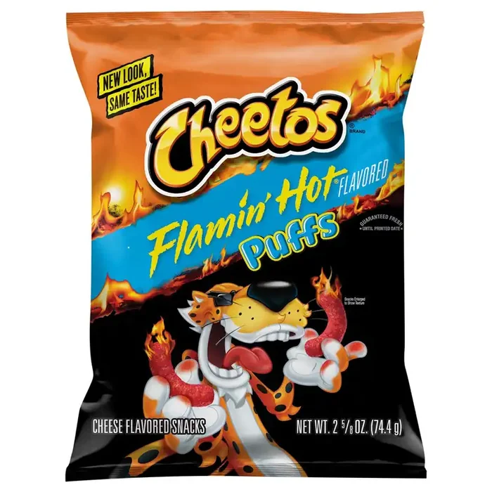 Cheetos Puffs Cheese Flavored Snacks Flamin‘ Hot Flavored – 2.62 oz