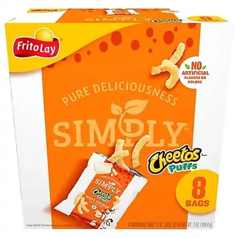 Cheetos Simply Cheese Flavored Snacks White Cheddar Puffs