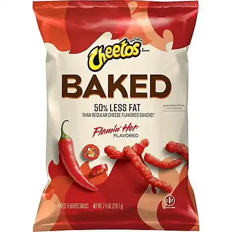 Cheetos Snacks Cheese Flavored Baked Flamin Hot- 7.63 oz