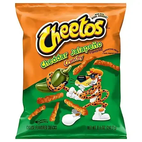 Cheetos Snacks Cheese Flavored Crunchy Cheddar Jalapeno – 8.5 Oz