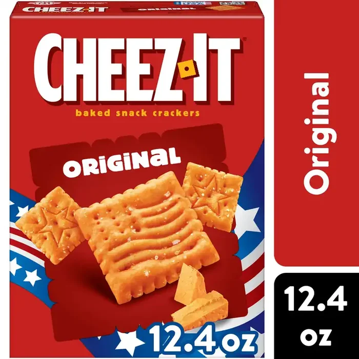 Cheez-It Baked Snack Crackers, July 4th Snacks, Kids Snacks, Original, 12.4oz Box, 1 Box