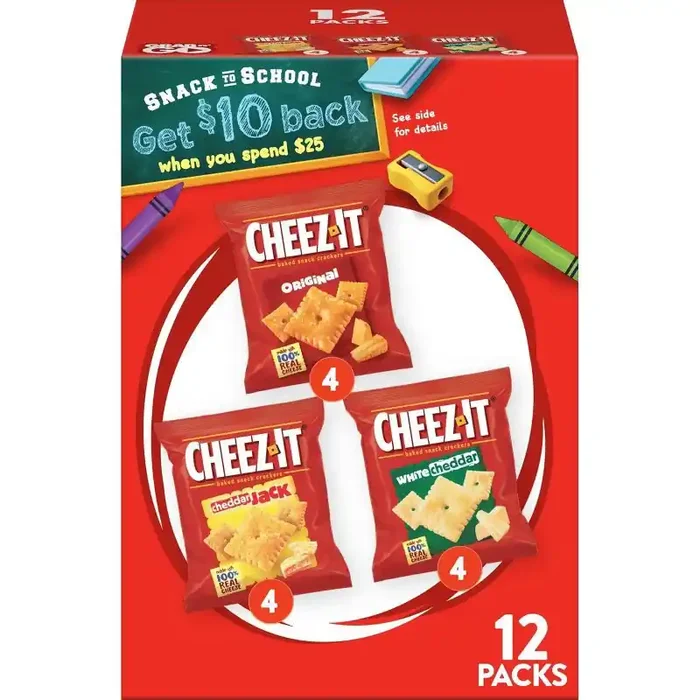 Cheez-It Baked Snack Crackers Variety Pack – 12.1oz/12ct