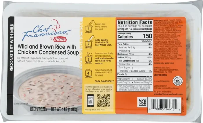 Chef Francisco Wild and Brown Rice with Chicken Condensed Soup 4 lb