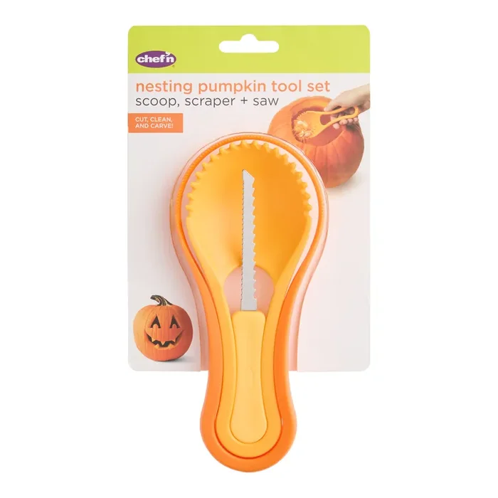 Chef‘n Orange Nesting 3 in 1 Pumpkin Carving Tool Set