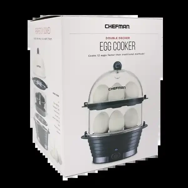 Chefman Double Egg Cooker, Midnight Blue