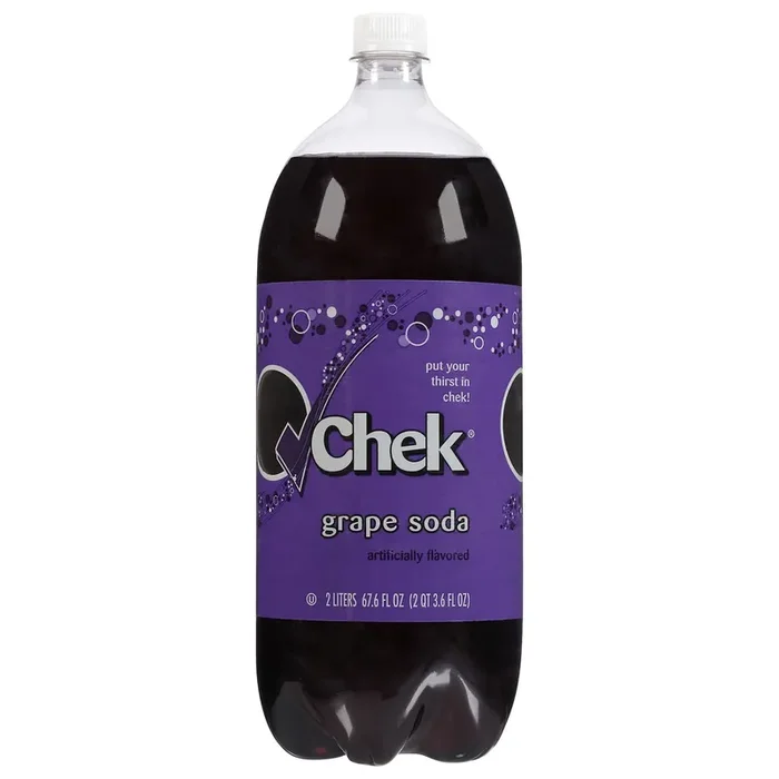 Chek Grape Soda- 2 liter