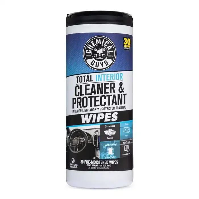 Chemical Guys Interior Cleaner and Protectant Wipes Multi-Purpose, 30 Ct.