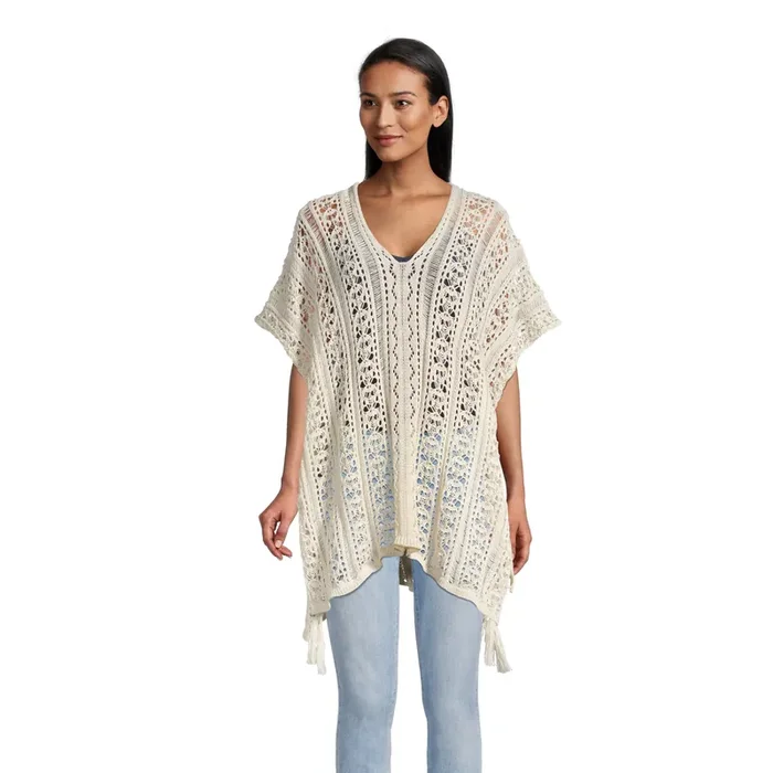Cheri Ivory Crochet Tunic