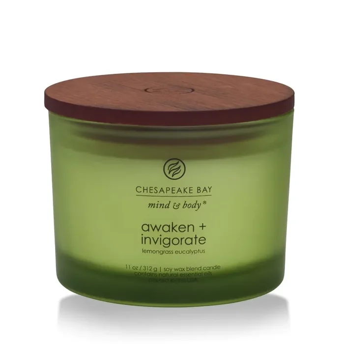 Chesapeake Bay Candle Mind & Body Collection Awake + Invigorate Lemongrass Eucalyptus