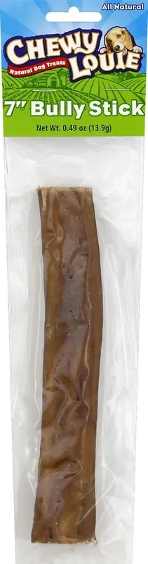 Chewy Louie Dog Treat Bully Stick 7 Inch Bag – 0.49 Oz