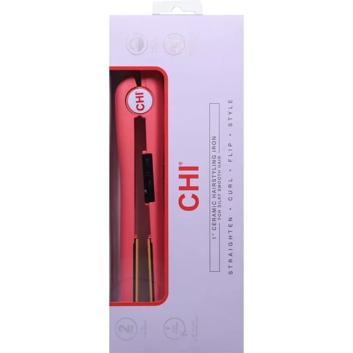 Chi 1in Ceramic Hairstyling Flat Iron – Coral