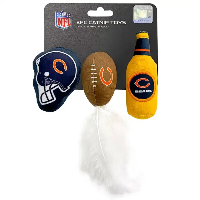 Chicago Bears 3 Pc Cat Nip Toy Set