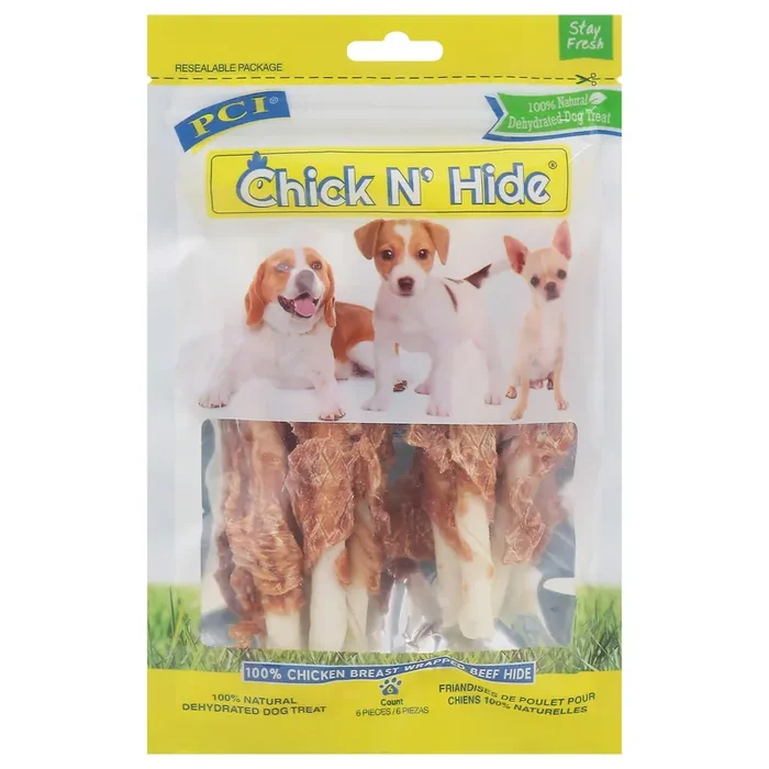 Chick N‘ Hide 100% Natural Dehydrated Dog Treat 6 Pieces 6 ea