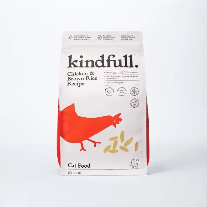 Chicken and Brown Rice Dry Cat Food – 7lbs – Kindfull™