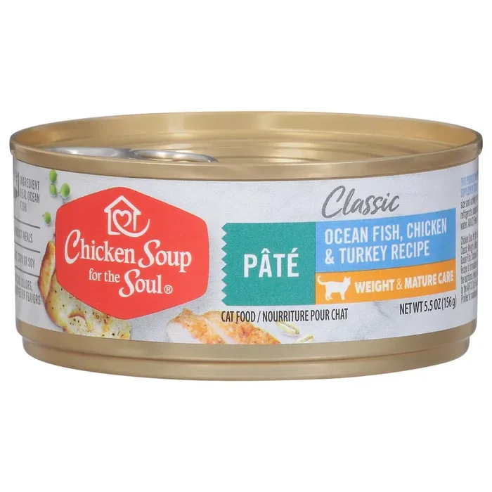 Chicken Soup For The Soul Classic Pate Ocean Fish, Chicken & Turkey Recipe Cat Food 5.5 oz